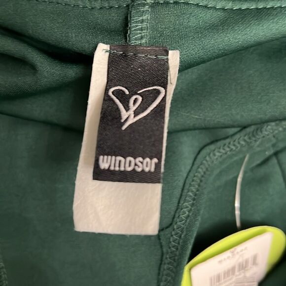 Windsor Hunter Green Formal Dress Gown Large Off Shoulder Sleeveless Slit Maxi - Picture 11 of 14